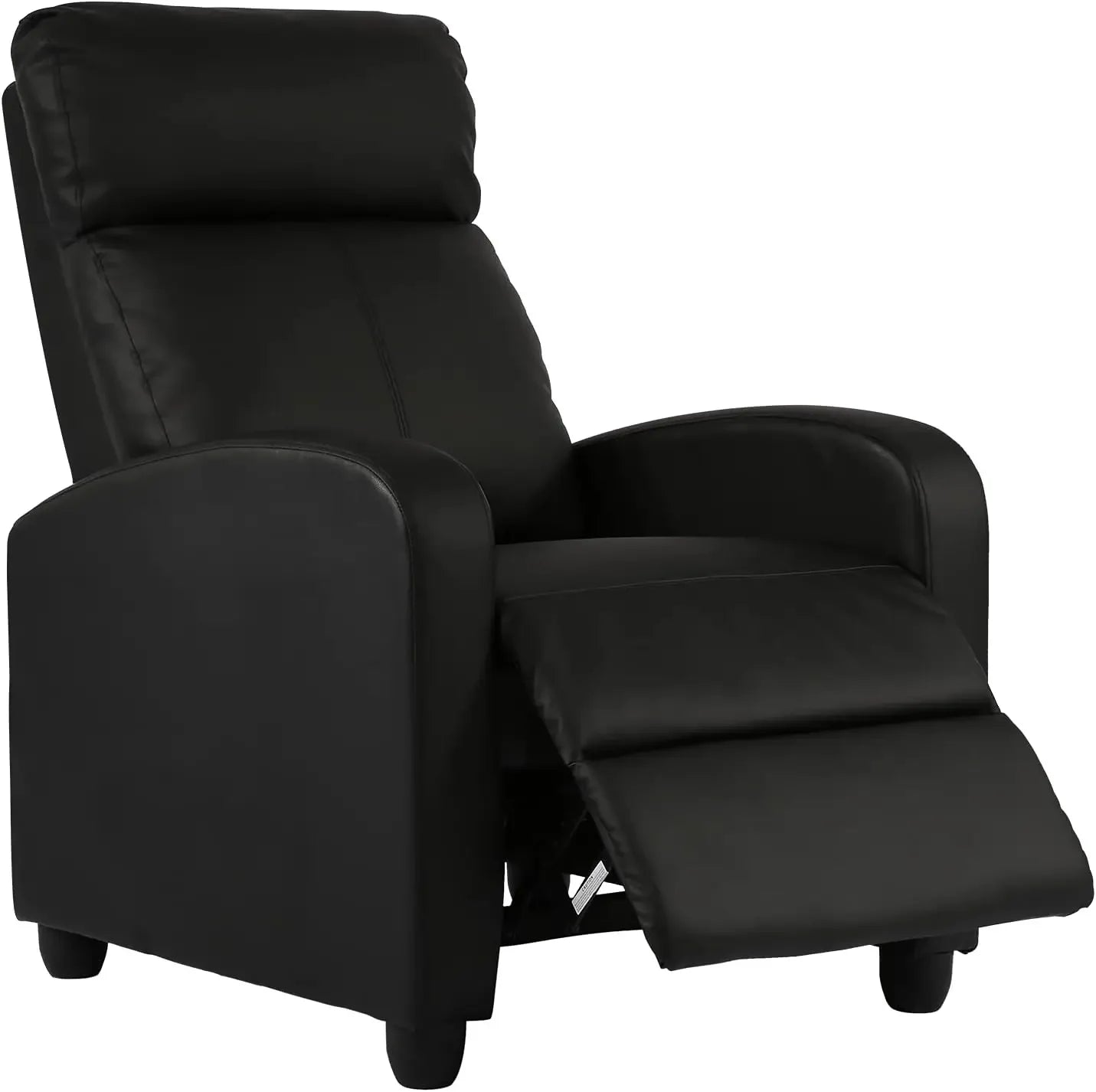 Massage Recliner Chair, Padded Wide Seat Sofa Wingback Single Sofa with Footrest PU Leather for Living Room Home Theater, Chair