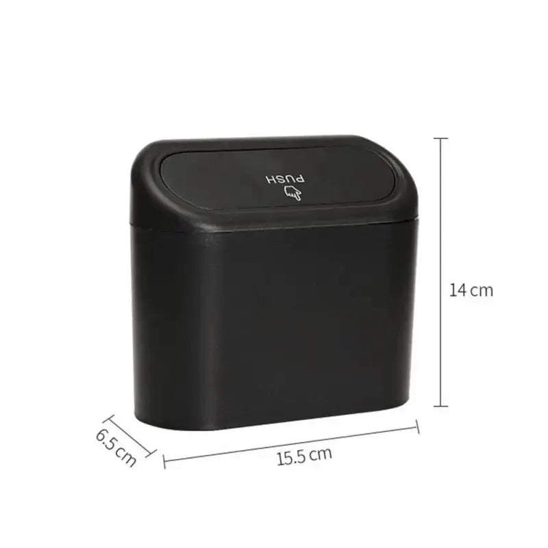 Universal Organizer Car Clamshell Trash Bin Hanging Vehicle Garbage Dust Case Storage Box Black ABS Square Pressing Trash Can 6P